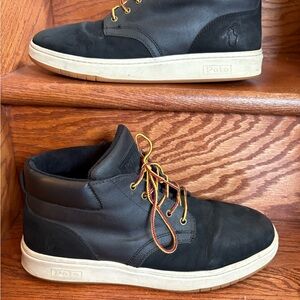Polo by Ralph Lauren Men's Black and Tan Sneakers/Boot size 12